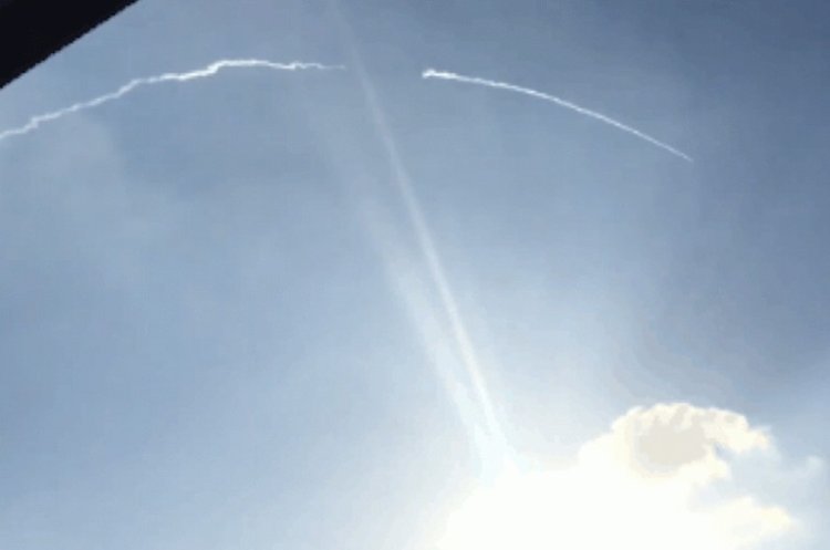 שיגור הלוויין (צילום מסך)