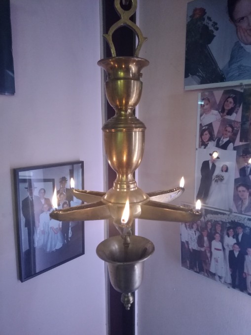 The Alsace lamp, lit every Shabbat