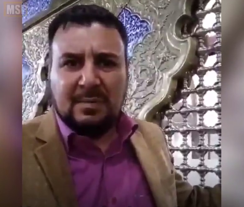 אחד המתפללים בסרטון שהופץ ברשתות החברתיות באיראן