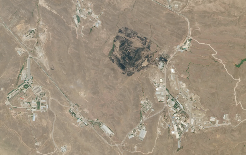 צילום לוויין של אתר הפיצוץ סמוך לטהראן (צילום: חברת Planet Labs)