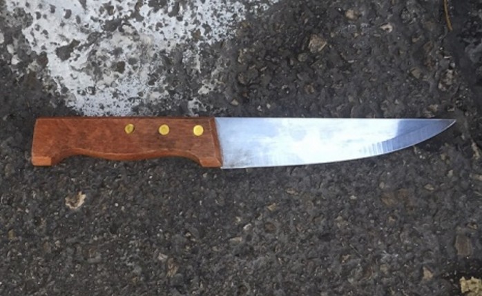 הסכין ששימשה את המחבל (צילום: חטיבת דוברות המשטרה)
