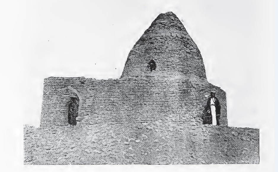 תצלום מבנה בכותא, המיוחס לאברהם אבינו. מספרו של הארכיאולוג א. ג.באנקס, 1912