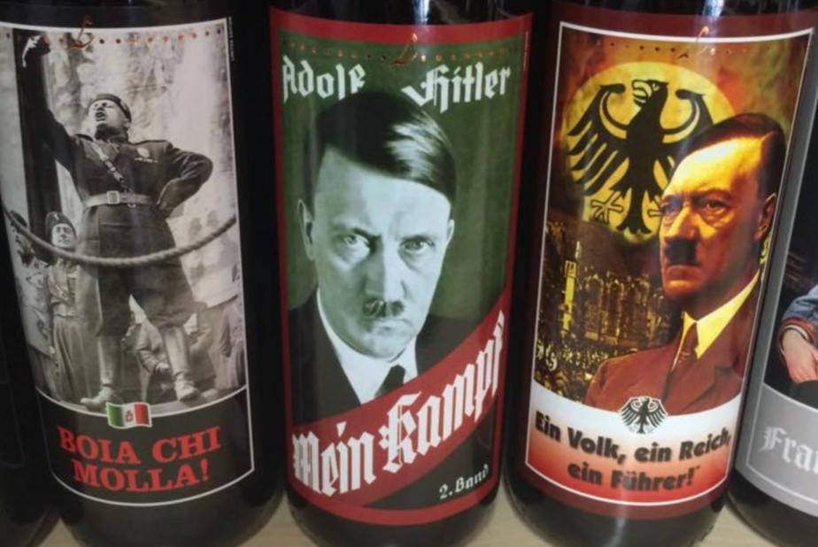 ''בקבוקי היטלר'' על מדף בחנות