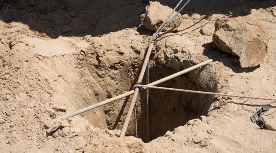 המנהרה שנחשפה (צילום: דובר צה"ל)