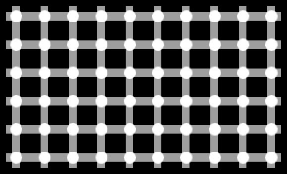 כמה נקודות שחורות יש בתוך הנקודות הלבנות?