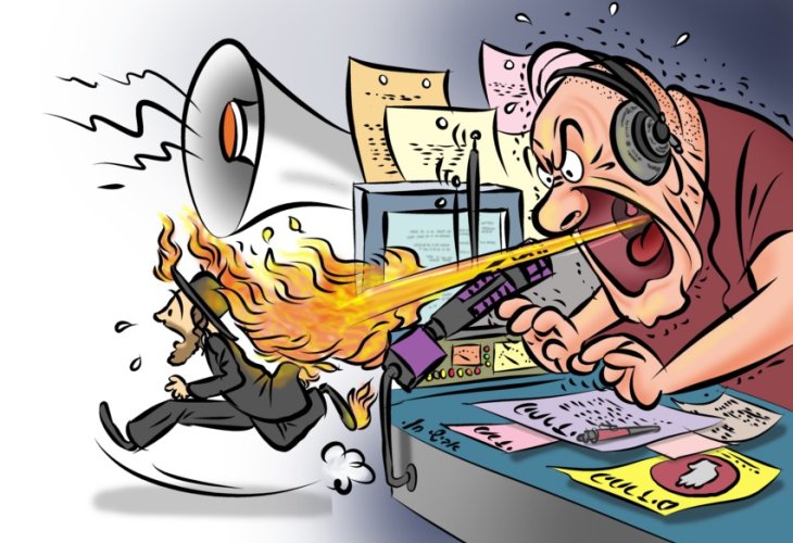 Cartoon on the media, published in Mishpacha magazine