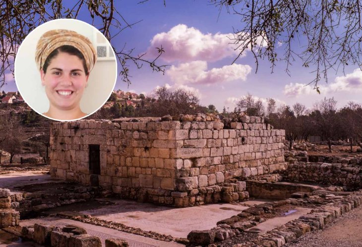 Inset: Avital Perl (Photo: Archive of Ancient Shiloh) Inset: Avital Perl (Photo: Archive of Ancient Shiloh)