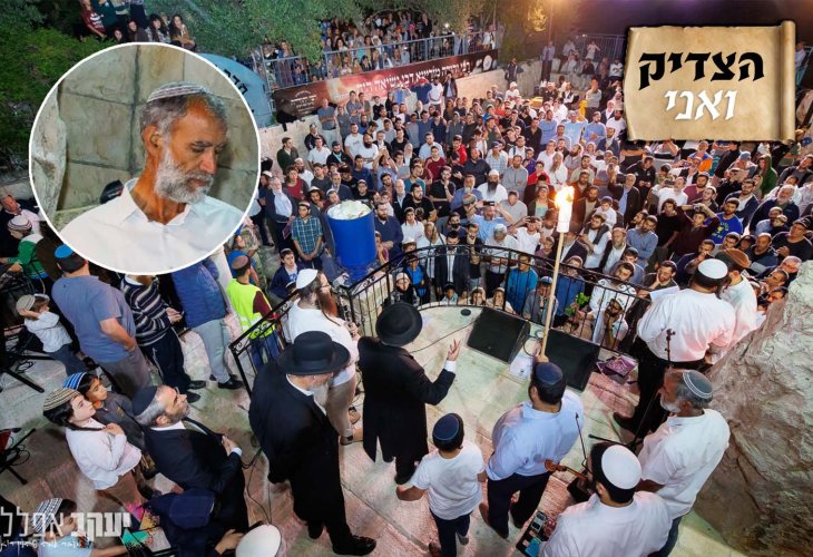 In circle: David Afazner (Background photo: Yaakov Aflelo) In circle: David Afazner (Background photo: Yaakov Aflelo)