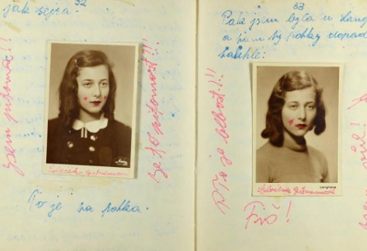 Photos of Silvia in the diary she wrote (Courtesy of the Ghetto Fighters' House) Photos of Silvia in the diary she wrote (Courtesy of the Ghetto Fighters' House)