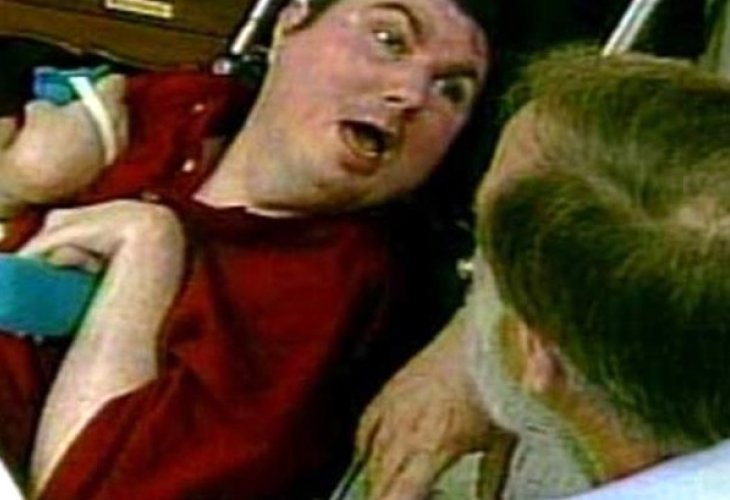 Terry Wallis immediately after opening his eyes, following 19 years in a coma (Screenshot Cbsnews)