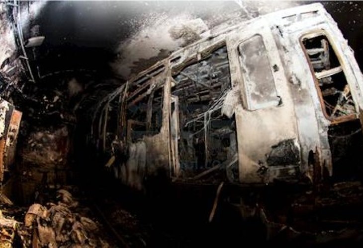 The train car completely burned (Photo: Basel Aiwaid, Flash 90) The train car completely burned (Photo: Basel Aiwaid, Flash 90)