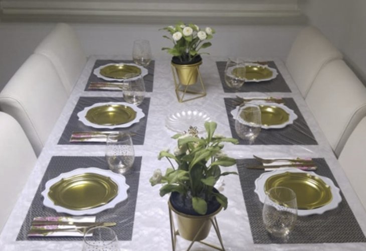 The Shabbat table (photo courtesy of the Bouzaglo family)