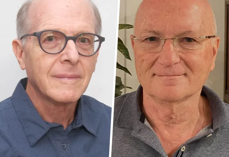 From right to left: Shlomo Feld and Dr. Diamant