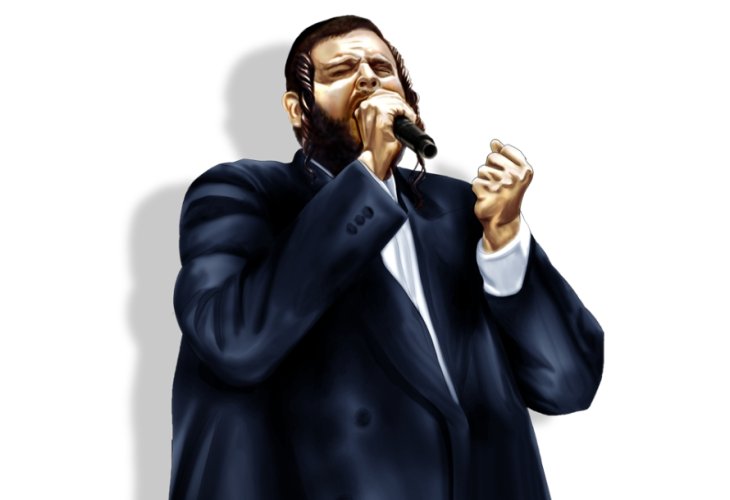 Illustration of singer Simcha Leiner