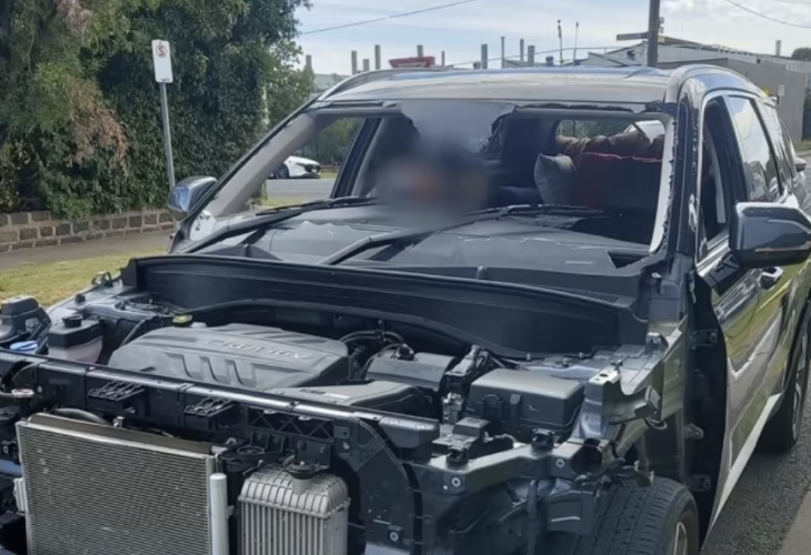 The car pulled over (Photo: from social media, section 27a) The car pulled over (Photo: from social media, section 27a)