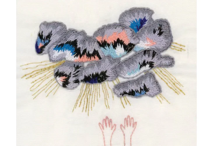 One of the embroidered pieces from the book (Photo: Ari Baltinshtar) One of the embroidered pieces from the book (Photo: Ari Baltinshtar)