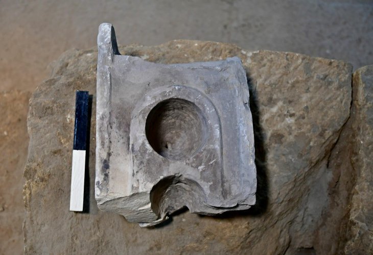 The upper part of the measurement table (Photo: Ari Levi, Israel Antiquities Authority) The upper part of the measurement table (Photo: Ari Levi, Israel Antiquities Authority)