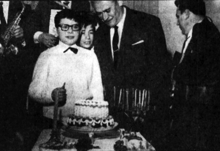 Yossele Schumacher at his Bar Mitzvah, February 1965 Yossele Schumacher at his Bar Mitzvah, February 1965