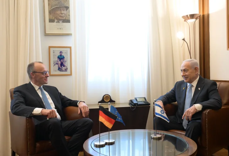 נתניהו ומרץ (צילום: עמוס בן גרשום, לע״מ)