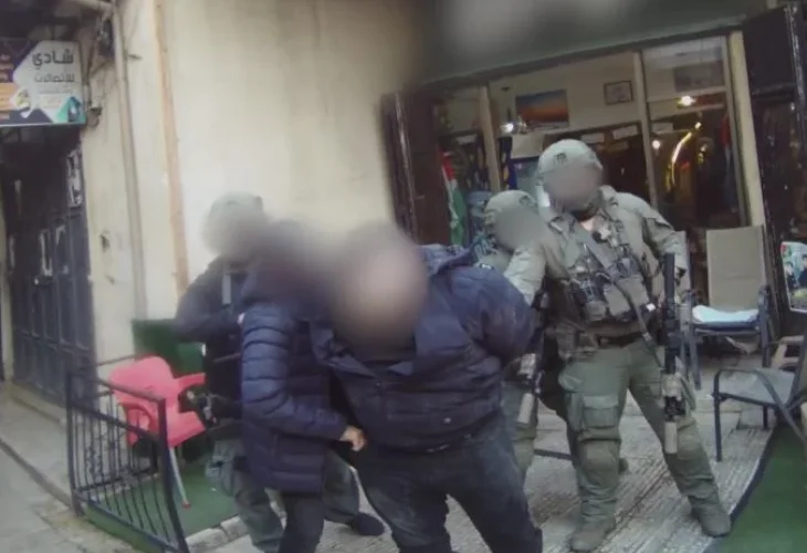 רגע המעצר (צילום: דוברות יחידת הגדעונים)