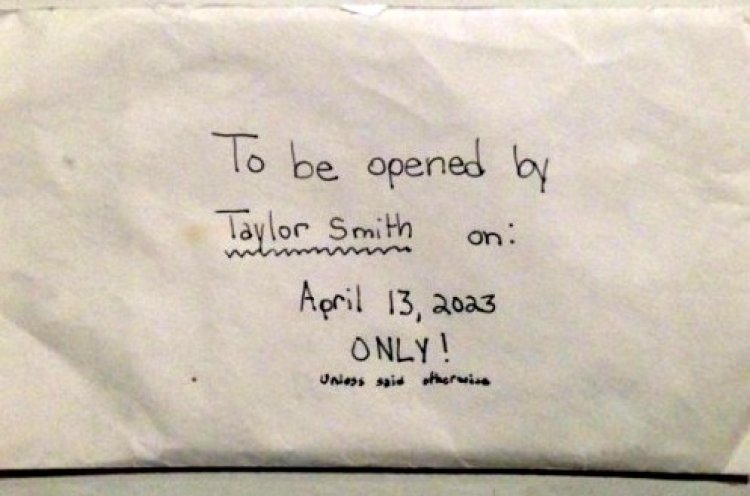 המעטפה שבה נמצא המכתב של טיילור 