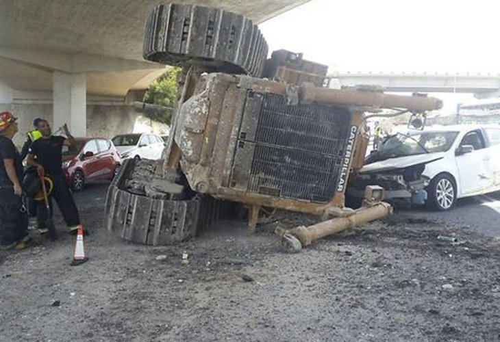 זירת התאונה (צילום: דוברות המשטרה)