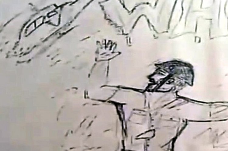 הציור של מיקי כץ ז"ל (צילום מסך)