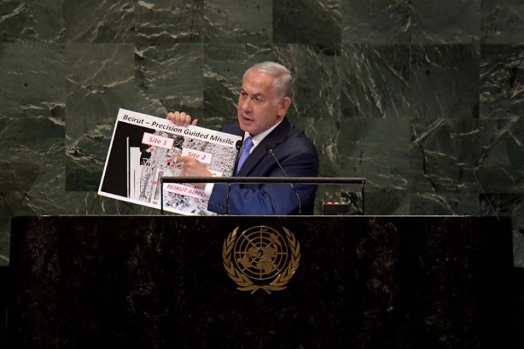 נתניהו בנאומו באו"ם, אתמול (צילום: קובי גדעון, לע"מ)