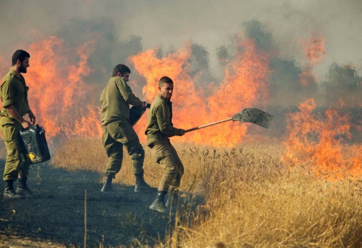 שריפה בעוטף עזה, תמונת ארכיון (צילום: גילי יערי, פלאש 90)