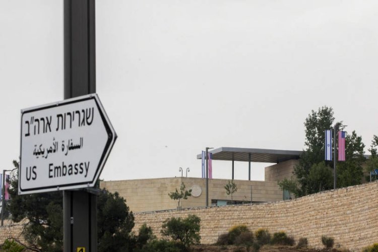 שגרירות ארצות הברית בירושלים (צילום: יונתן זינדל, פלאש 90)