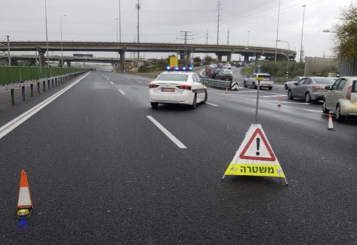 חסימת נתיבי איילון (צילום ארכיון: דוברות המשטרה)