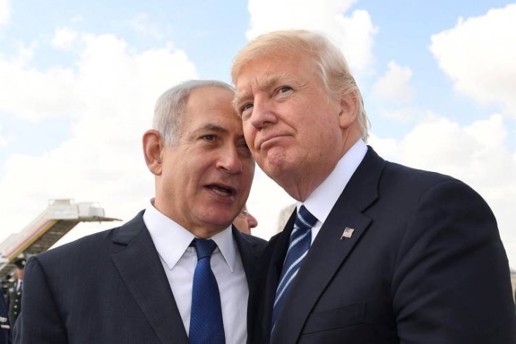 נתניהו וטראמפ, בעת ביקור נשיא ארצות הברית בישראל (צילום: קובי גדעון, לע"מ)