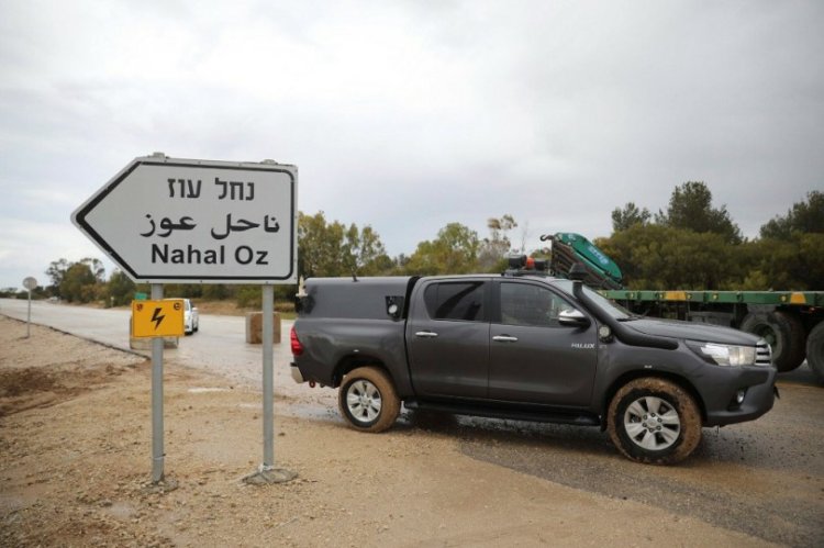 חסימת כביש באזור הגבול בין ישראל ורצועת עזה, היום (צילום: הדס פרוש, פלאש 90)
