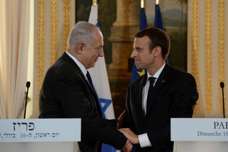 ראש הממשלה נתניהו ונשיא צרפת מקרון, תמונת ארכיון (צילום: חיים צח, לע"מ)
