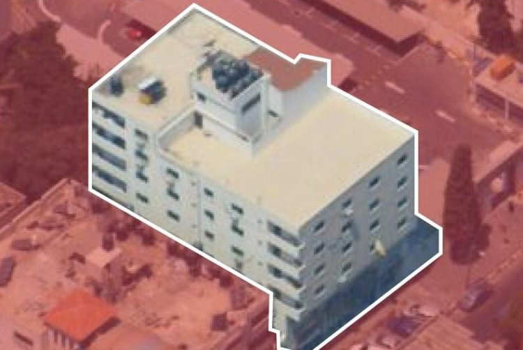 בניין המשרדים בן 8 הקומות בו שכנו משרדים של החמאס והג’יהאד האסלאמי (קרדיט: דובר צה"ל)