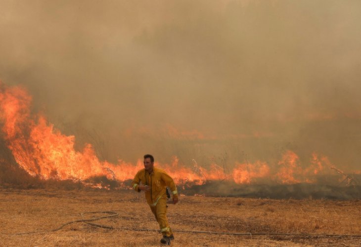 השרפה במושב אדרת (צילום: נעם רבקין פנטון, פלאש 90)