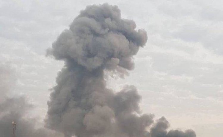 הפיצוץ סמוך לבגדד (צילום: טוויטר)