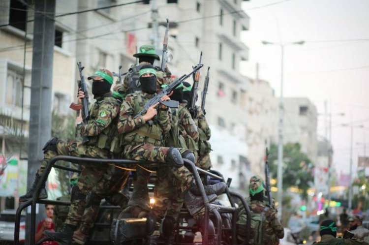 אנשי הזרוע הצבאית של חמאס (צילום: חסן ג’די, פלאש 90)