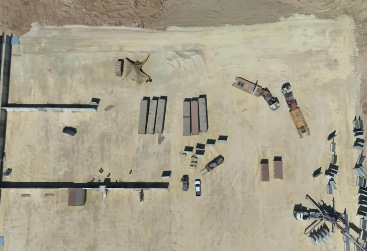 מתחם חלוקה חדש בעזה (צילום: דובר צה״ל)