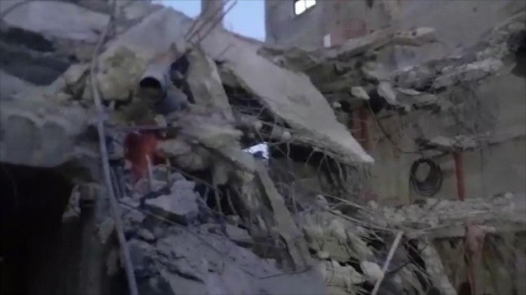 הבית לאחר ההריסה אמש (צילום: כלי התקשורת הפלסטינים)
