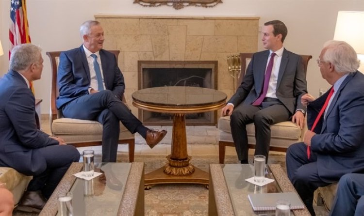 גנץ וקושנר היום (צילום: ג’ריס מנסור, שגרירות ארה"ב בירושלים)