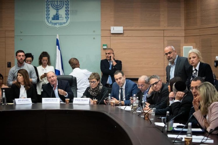 הוועדה המיוחדת לפיזור הכנסת ה-22 בדיון היום (ציילום: יונתן זינדל, פלאש 90)