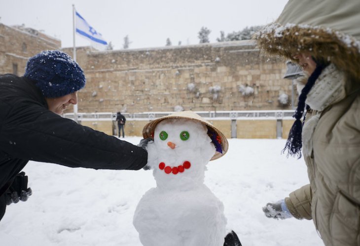 שלג בירושלים (צילום: מנדי הכטמן, פלאש 90)