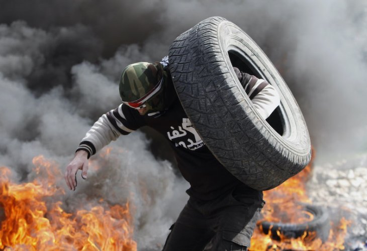 המהומות בגדה (צילום: נאסר אישתייה, פלאש 90)