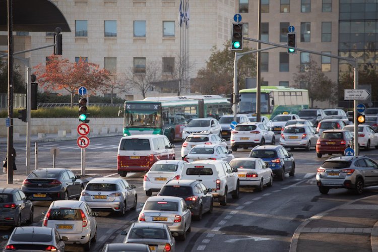 פקק תנועה בירושלים (צילום: הדס פרוש, פלאש 90)