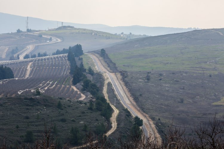 הגבול הלבנוני, בפברואר (צילום: דוד כהן, פלאש 90)