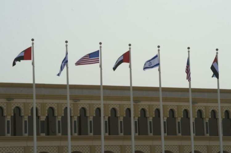 דגל ישראל באבו דאבי, השבוע (צילום: עמוס בן גרשום, לע"מ)