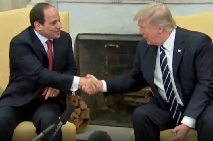 טראמפ ונשיא מצרים א-סיסי