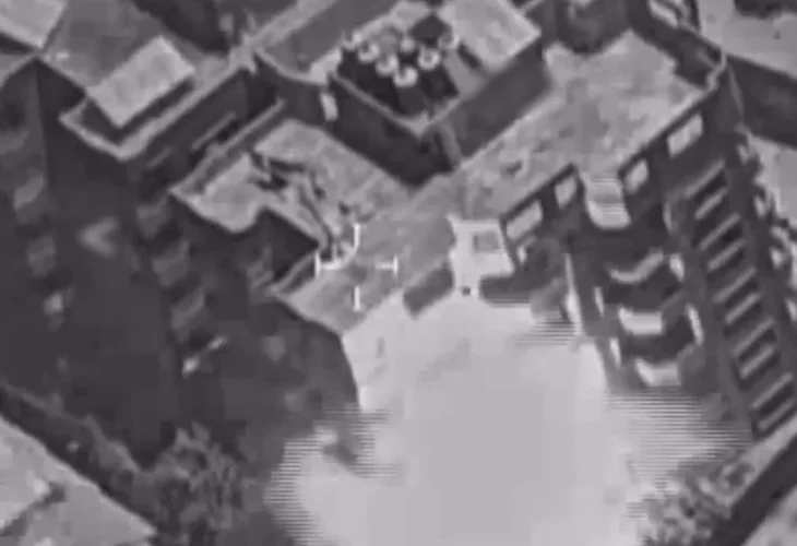 תיעוד התקיפות ברצועה (צילום: דובר צה״ל)