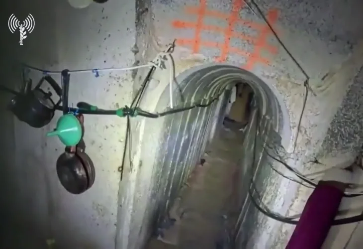 המנהרה שאותרה (צילום: דובר צה"ל)